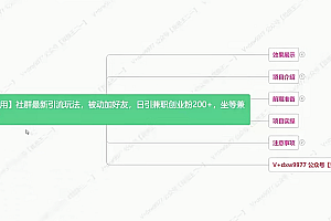 2024年全新社群引流法,加爆微信玩法,日引精准创业粉兼职粉200+,自己搞就行!