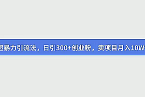 创业粉暴力引流