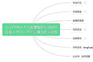 2024年快手无人直播最新玩法轻松日入1000+