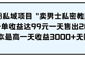 男粉私域项目