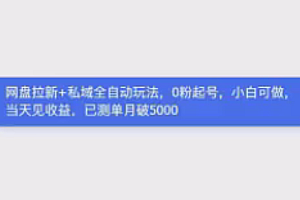 【新思路】大月匈美女视频+网盘拉新,靠搬运每日5000+,简单暴力,0基础小白可参与