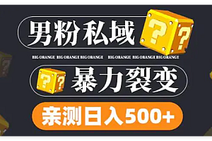最新男粉暴力变现项目实操版