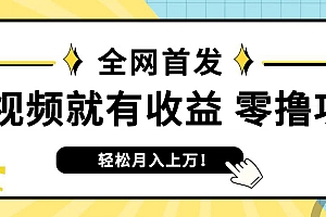 刷视频就有收益,刚上线,开放代理,零撸项目,轻松月入上万!